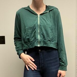 Green Zip-Up Hoodie